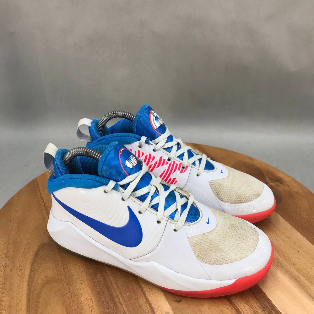 Nike Air Zoom KD Youth 5Y Basketball Shoes White Blue Low Top Lace Up Sneakers